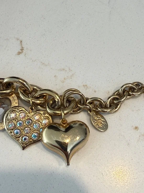 Kirks Folly Gold Heart Charm Bracelet - Picture 9 of 9